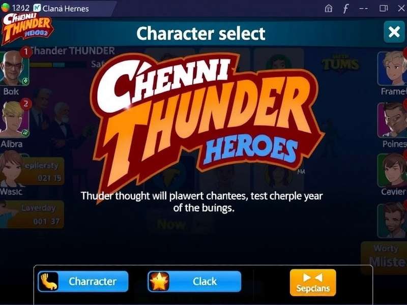 Full Hero Roster Chennai Thunder Heroes character selection screen